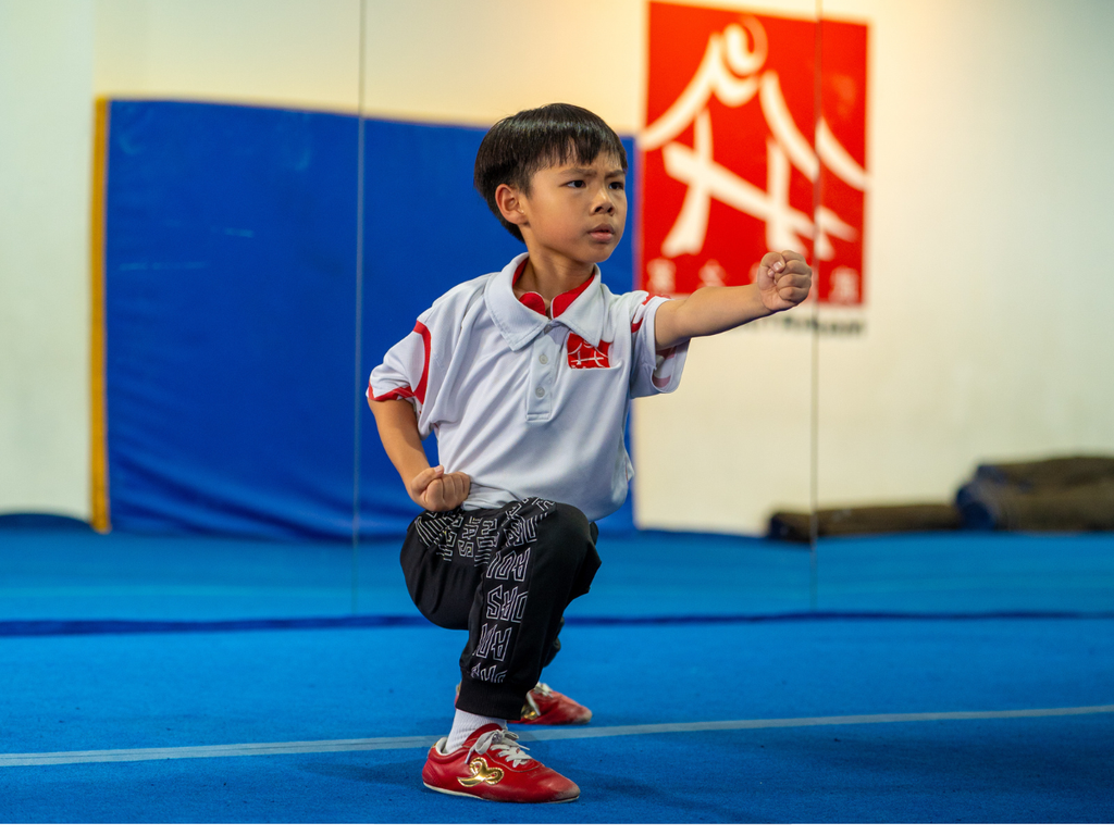 Student practising Beginner Wushu at Martial House