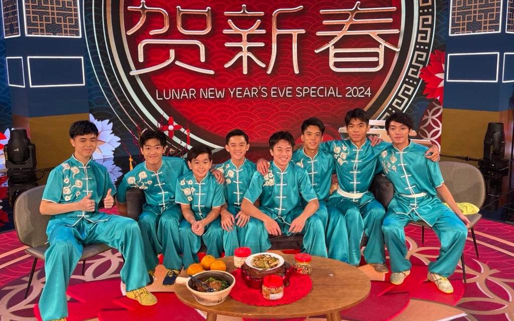 Eason Low and Team Martial House at the Mediacorp Channel 8 Lunar New Year’s Eve Special 2024