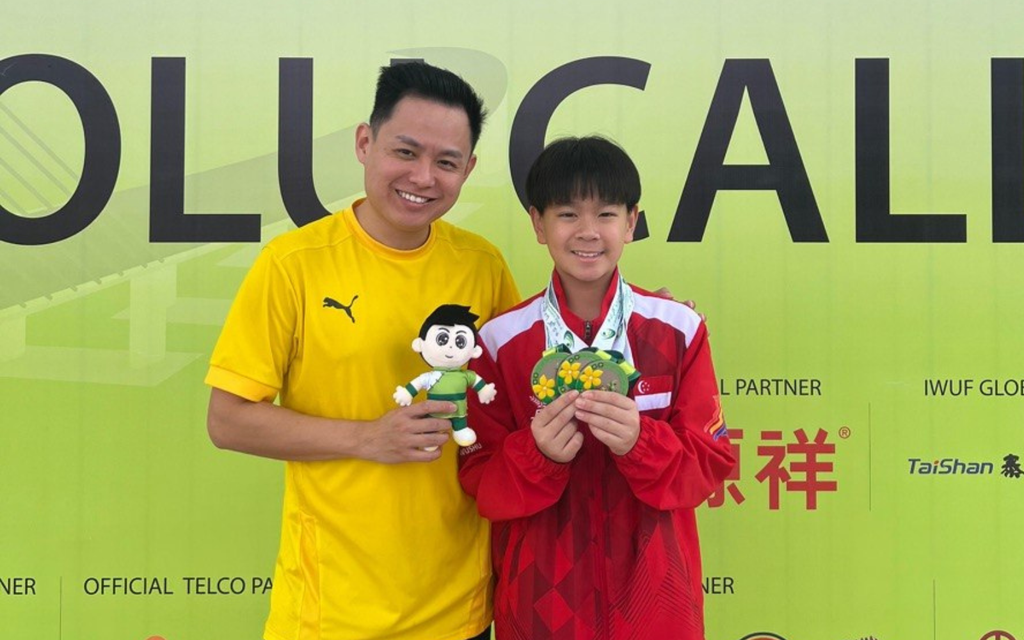 Lucas Teo with World Wushu Champion Lai Xiaoxiao