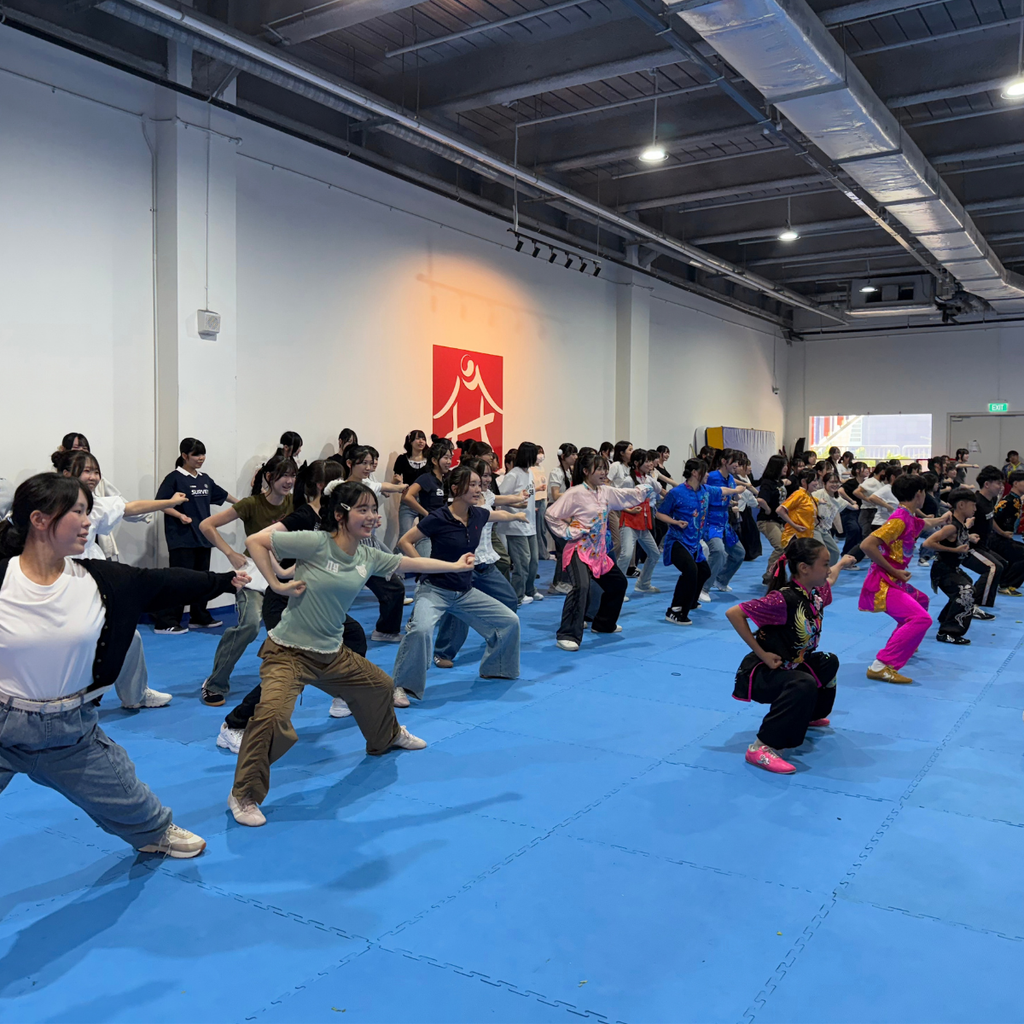 A group of students from Japan visiting Martial House for a Wushu introductory workshop