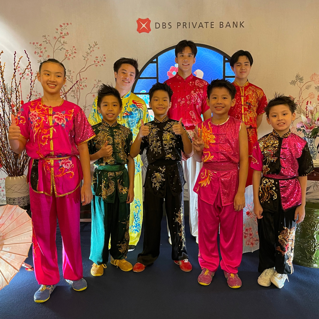 Martial House performing Wushu at a DBS Private Bank dinner event