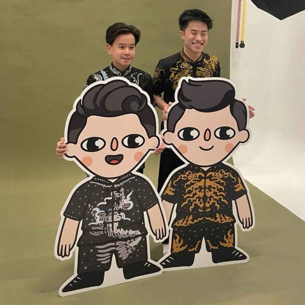 Martial House athletes Lucas Teo and Chia Kai Ming being part of the SG Wish and SGMoji campaign